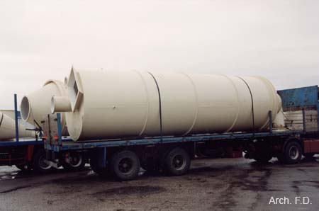 Arrivée des silos.