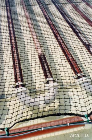 Photo des serpentins en plxiglas avec la culture de micro-algues rouges.