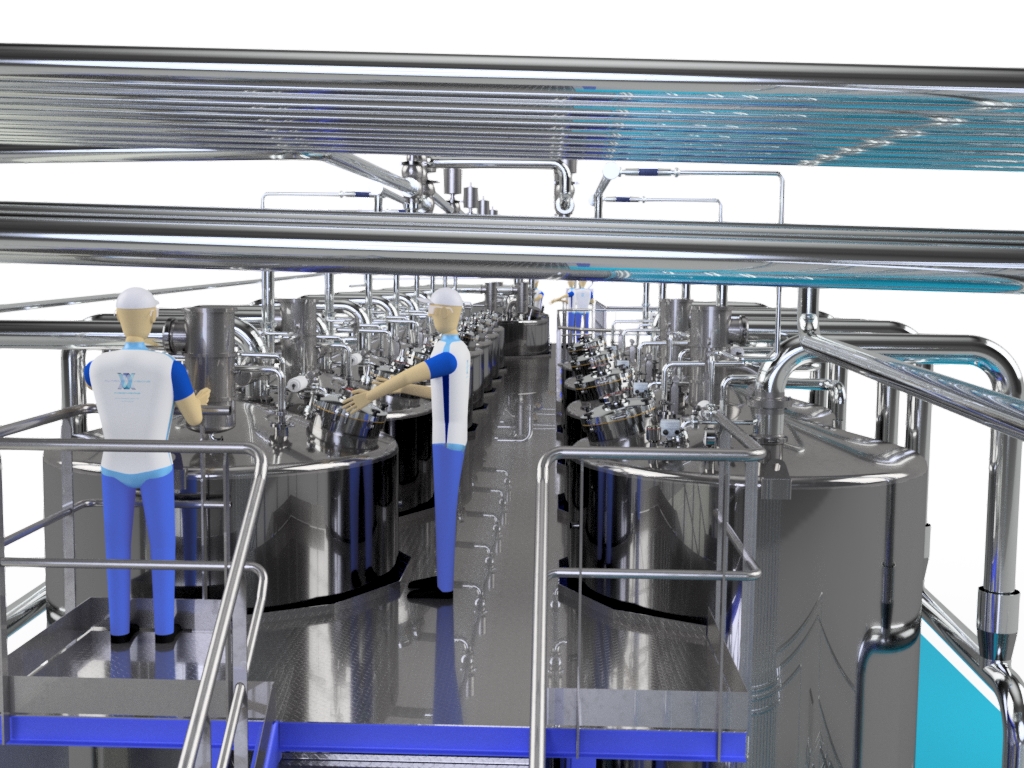 Même vue depuis la passerelle mais dans le modèle 3D.
