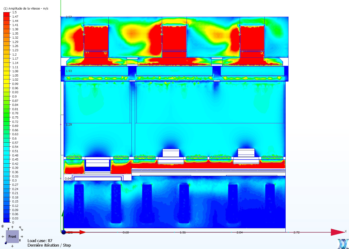 Etude de simulation CFD d'une hotte à flux laminaire.